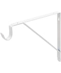 Heavy Duty Shelf Bracket Set White 20 Pack Steel Construction With Mounting Hardware Included 12 And 1 Quarter Inch Projection