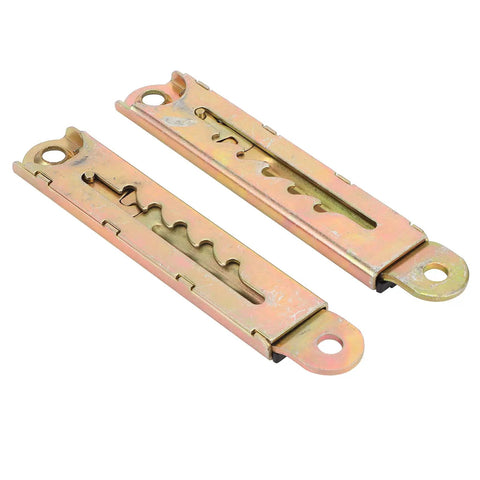 Heavy Duty Lifting Hinge Set Telescoping Rust Proof Adjustable Headrest Support For Sofa And Bed Backrests 2 Pack shown flat