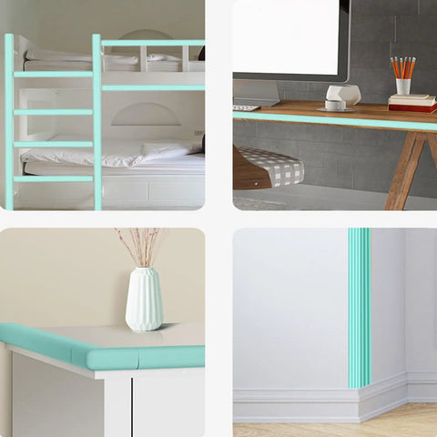 Foam Edge Protectors And Corner Guards Bumpers For Furniture Grey 4 Pack With Pre Applied Adhesive on furniture edges