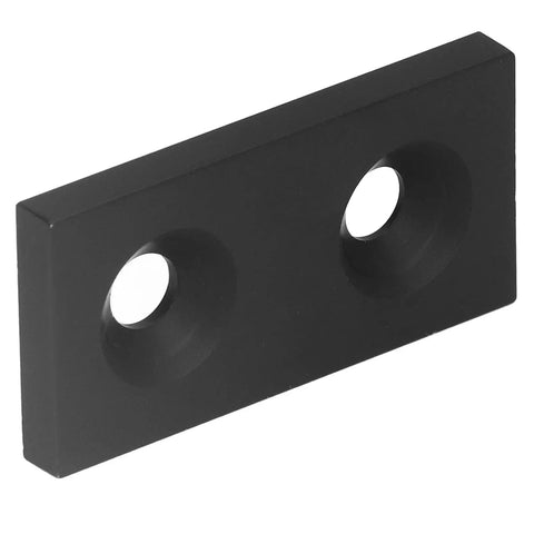 Anodized Aluminum Profile End Cap Kit, 10 Pcs For 3060 Frames With Double Holes, Alloy Metal Cover Plate For Industrial Frames, CNC Machines, And 3D Printers Linear Motion Components black double-hole end cap
