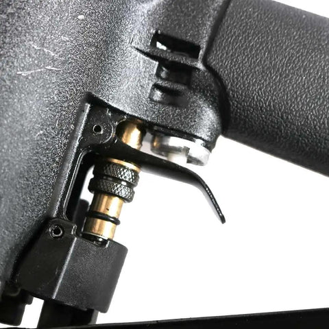 Close-up of depth adjustment feature on 21 Degree 3-1/4 Inch Full Round Head Framing Nailer with Quick Drive Power, NR83A Compatible