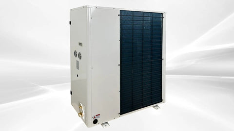 Pro Grade 6HP Walk In Refrigerator Cooling Kit With Box Type Condenser and Evaporator Air Cooler side view with robust design.