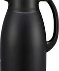 Stainless Vacuum Carafe 1.5 Liter Matte Black With Extra Wide Two And One Half Inch Mouth Built To Last Unbreakable Steel Build