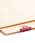 Bar Style Color Coded Alphabetic Label A Red Roll With 500 Labels Per Roll In Dispensing Box For Super Easy Peel And Apply Wraparound Solid Color Bar With White Background Compatible With Tab Products 1283 Series on folder