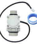 Tankless Water Heater Flow Sensor Replacement for Ecosmart Eco 18 24 27 and 36 On Demand Hot Water No Brainer Easy Install Restores Reliable Flow and Consistent Hot Water Fast, white plastic sensor with black cable and PTFE tape