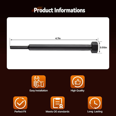 Workhorse Glow Plug Bore Reamer Tool For Duramax Diesel Engines 6.6L L5P, 3.0L LM2, 2.8L LZ0 2001 To 2025, 4.7in, detailed view