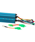 5000W Sine Wave Controller 72V 24 Mosfet 100A For Electric Atv Go Kart, featuring blue aluminum housing and wiring harness.
