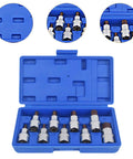 Sleek Nishiyuenyi Hex Bit Socket Set Drilled Allen Kit Impact Metric Heavy Duty Chrome Alloy Steel Zinc Bits Perfect For Tough Appliances And Heavy Repair Jobs That Need Real Grit And Durability., blue case with H4-H17 chrome alloy steel hex bit sockets
