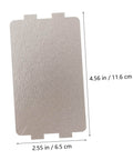 Six Pack Microwave Waveguide Mica Sheet Covers For Heat Insulation And Splatter Guard Replacement Pads, dimensions labeled