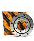Industrial Grade Built Like A Tank Heavy Duty Cross Roller Bearing Ring RU66 Series Slewing Platform Robot Arm Rotary Table Drive Assembly For Precision Robotics Applications on a branded packaging.