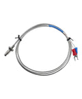K type temperature sensor probe for PID Temperature Controller Box With Thermostat 110V Solid State Relay SSR 25DA, coiled wire close-up.