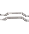 Lower Arched Radius Rods Arms For Polaris RZR XP 1000 RS1 Turbo 2014 To 2023 Aluminum Upgrade, 10mm Early Models And 12mm Late Models, Heavy Duty Off Road Steering And Suspension Enhancement, silver pair