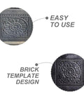 Reusable Concrete Paver Mold For DIY Pathways And Driveways Antique Colored Brick Design 17.32 By 17.32 Inches close-up