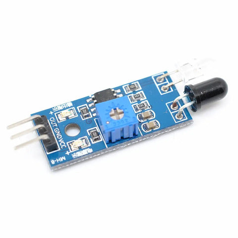 Front view of Five Pack IR Obstacle Avoidance Sensor Modules For Arduino And Robots, Line Tracking And Distance Detection 2 To 30 Cm Range