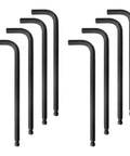 Eight Piece One Eighth Inch Ball End Hex Keys Set Long Allen Wrench Pro Grade Chrome Vanadium Steel With Black Oxide Finish