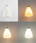 Kiven Instant Light Conversion Kit for 4/5/6inch Hole, 2-Light Glass Farmhouse Lighting pendant with E26 bulb.