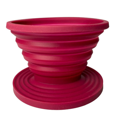 Collapsible Pour Over Coffee Dripper For Camping 2 Pack Red Portable Foldable Coffee Maker For 1 To 2 Cups Durable Silicone Design