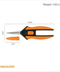 6 Inch Pruning Snips For Flower Stems, Herbs, Buds, And Small Plants With Stainless Steel Blades Micro Tip Precision And Comfortable Handle