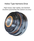 Dead Nuts Reliable Hollow Harmonic Drive Reducer Gearbox engineered for stepper servo motors, showing high rigidity and torque.