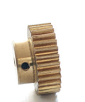 Side view of Beefy 0.5 Module Copper Spur Gear 76 Teeth Step Cylindrical Gear with 3mm Bore for CNC Robotics Systems