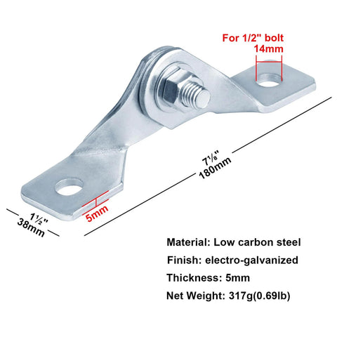 Six Pack Adjustable Hinges For One And Five Eighths Inch Strut Channel Made Of Low Carbon Steel With Electro Galvanized Finish