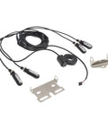 Rock Your Night Ride With This Super Bright 12 Volt E Bike Headlight Kit Featuring IP65 Waterproof Gears And Secure Snap Mount For Glowing 200 Lm LED Visibility So You Can Cruise Safe In Any Weather Without A Flak. 12V LED light kit with 4 lamps, mount brackets, and wiring