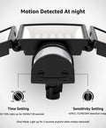 LED Security Light Outdoor Motion Sensor Flood Light With 3 Adjustable Heads 270 Degree Wide Coverage 3200 Lumens 27 Watt