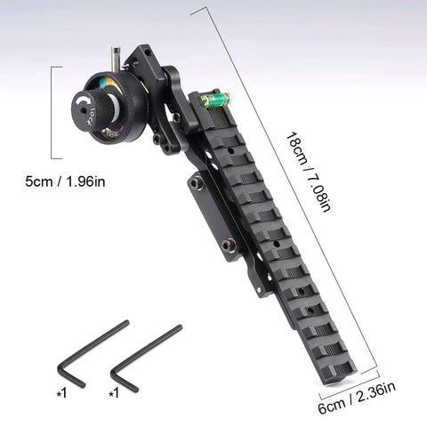 Crossbow Sight Frame For Archery And Hunting Adjustable Up Down Elevation With Micro Adjustable Dial Ultra Precise Zero In