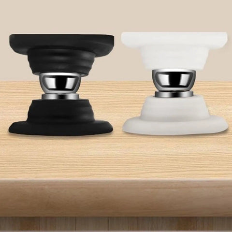 Must Have RV Door Stopper Silicone Catch Holder For Outdoor Motor Home Use Weatherproof Gear, Black and White, 5cm x 4.8cm.