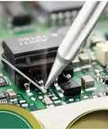 Using No Clean Lead Free Solder Flux Paste 100g Pro Grade For Precision Electronics Repair on a PCB for superior soldering.