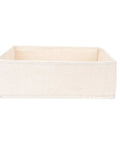 Foldable Beige Closet Storage Basket Straighten Your Space Fast Soft Polyester Cotton Linen Drawer Organizer for Socks Undies And Ties Keep The Mess Low Key Neat side view