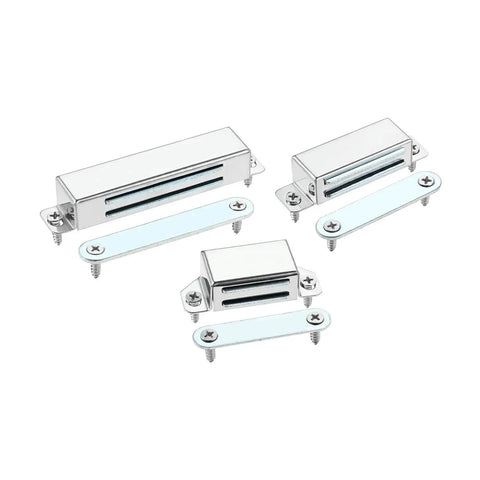 Heavy Duty Magnetic Cabinet Catch Set in stainless steel, 3 sizes, for cupboard, closet, drawer doors, 6 pack
