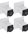 4-pack Aluminum Square Sofa Leg Set Adjustable 60mm Cabinet Foot Furniture Hardware Fittings Beefy Support Oxidized Finish