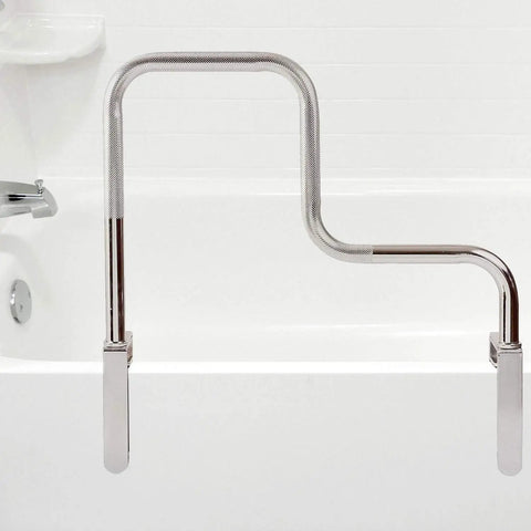 Adjustable Tub And Shower Grab Bar For Seniors With Textured Non Slip Handle Rust Resistant Safety Rail 250 Pound Capacity