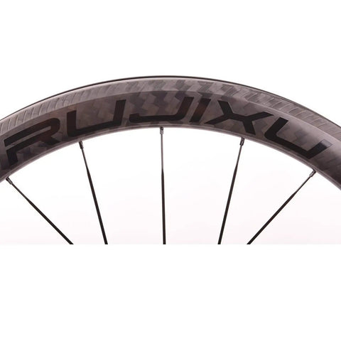 Ultra Light 700C Carbon Fiber Road Bike Wheelset With Ceramic Bearings V Brake Rim Close-Up