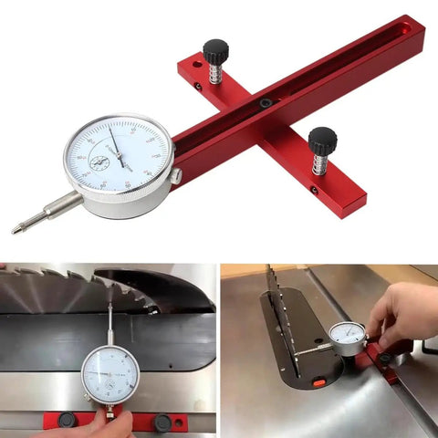 Table Saw Alignment Gauge With 0.001 Inch Dial Indicator, Pro Grade Calibration Tool For 3/4 Inch Miter Slots, Sturdy Aluminum Build