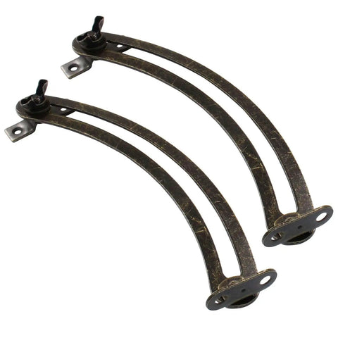 Bronze 7 Inch Spring Lid Support Hinge With Screws Left And Right Hand Adjustable Folding Metal Brace Hinges for cabinets.