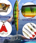 Variety of lures and hooks from All In One 409 Piece Fishing Lure Kit And Tackle Box Set For Freshwater And Saltwater Angling, Includes Hooks Lures Sinkers Swivels And Accessories, Awesome Gift For Beginners And Pros