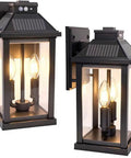 Super Bright Solar Porch Lights With Smart Motion Sensor Sconce Natch Kicks On Yard Fence And Patio for outdoor wall lighting.
