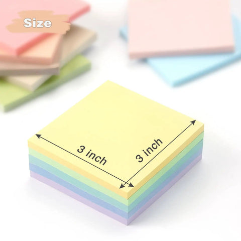 Pastel Sticky Notes 3 By 3 Inch 12 Pack With 50 Sheets Per Pad For Office School And Home Organization Color Coding And Quick Reminders