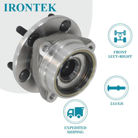 Front Wheel Bearing And Hub Assembly For Jeep Cherokee 1984 To 1989 Comanche 1986 To 1989 Wagoneer 1984 To 1989 And Wrangler 1987 To 1989 4WD With 5 Lugs 513107 Replacement Fits Front Driver Or Passenger Side, shown close-up with 5 lugs.