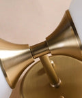 Detail of Two Light Wall Sconce For Bathroom Vanity And Mirror Front Light With E27 Socket, copper and glass finish