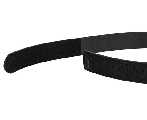 Buckleless Mechanics Work Belt With No Scratch Leather, Hook And Loop Garrison Style, 1.5 Inch Wide, Black Drum Dyed Finish, Heavy Duty Belt For Pros, Fits 52 To 56 Inch Waists, 2XL