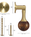 5 Pack Brass Cabinet Pulls Tear Drop Knobs With Copper Base For Dresser Drawers And Kitchen Cabinets Yellow Vintage Hardware