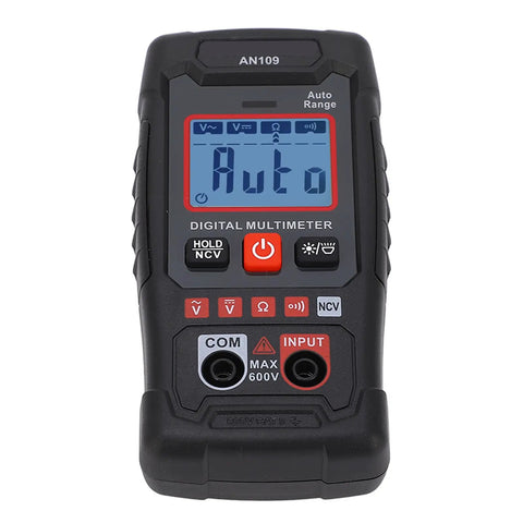 4000 Count Digital Multimeter With Backlit Display Auto Range Handheld Tester for AC and DC voltage, front view display