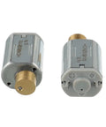 Tiny DC Vibration Motor Set 3V 8000 RPM Two Pack Pocket Size Micro Vibrating Motors For DIY Gadgets And Projects High Speed Portable Quiet Yet Powerful showing both sides of the motor