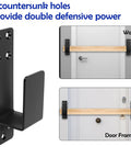 Heavy Duty Door Barricade Brackets Set For 2x4 Lumber U Shaped Gate Holder Drop Open Security Bar installation examples