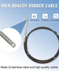 12ft Boat Steering Cable System Rotary Kit with stainless steel and rubber cable