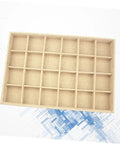 Switch Up Your Desktop Jewelry Tray With Adjustable Grid Dividers For Earrings And Rings Premium Sackcloth Organizer visible grid layout.
