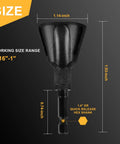 Built Tough Three Sixteenths To One Inch External Chamfer Tool, featuring dimensions and working size range.